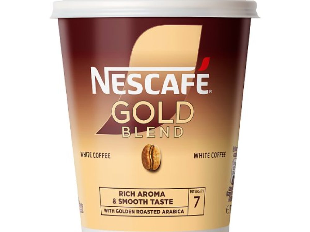 Nescafe & Go – Gold Blend White Coffee – 12oz Foil Sealed Drinks (Pack of 8 Cups)