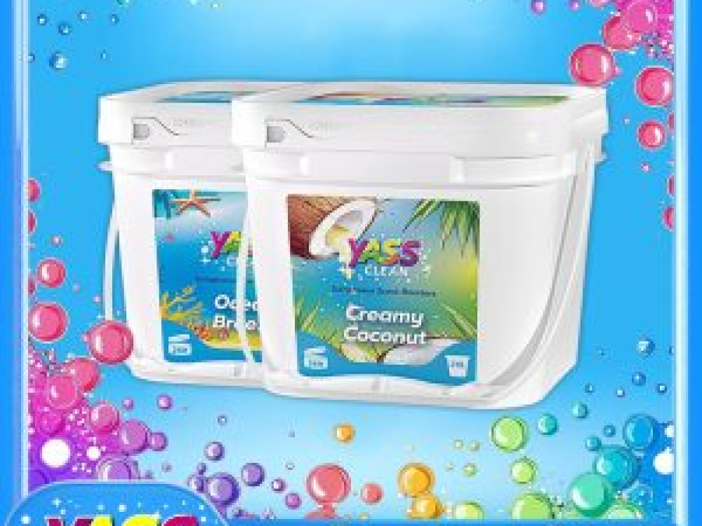 Yass Clean Sumptuous Scent Booster Laundry Beads 2.5L 1.8KG Cream Coconut Ocean Breeze, In-Wash Scent Booster Beads That Gives A Fresh Scent Boost From Wash To Wash,Suitable for Sensitive Skin, Non-Stop Freshness Up To 12 Weeks In Storage