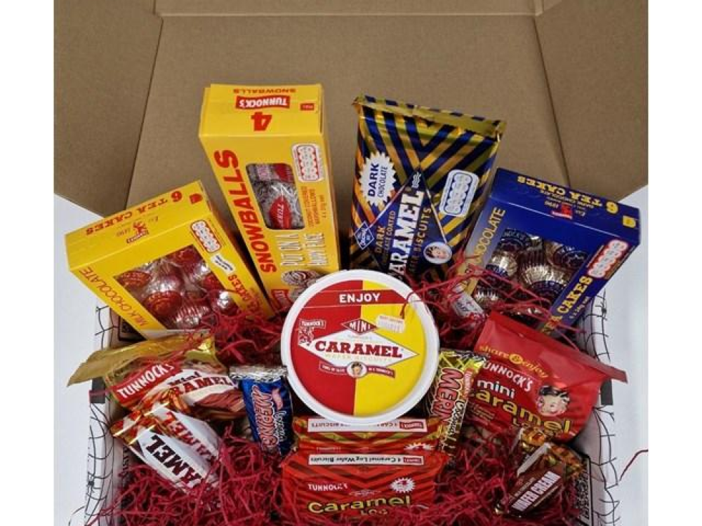 Tunnocks Celebration Gift Box with an Assortment of Tunnocks Biscuits & Cakes